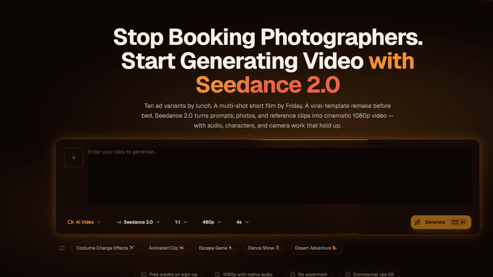 Seedance 2.0 AI Video Generator screenshot 1