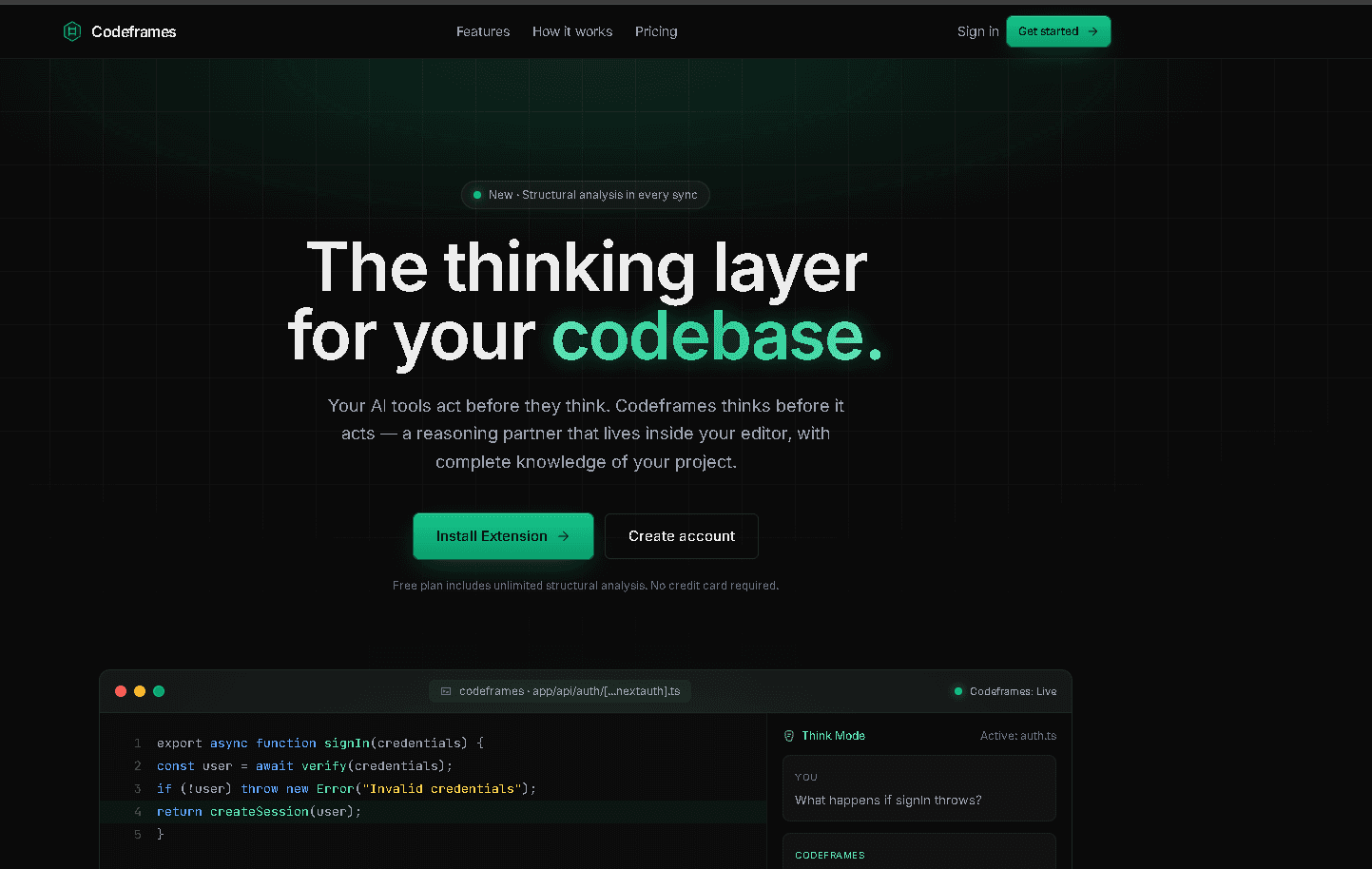 Codeframes screenshot 1