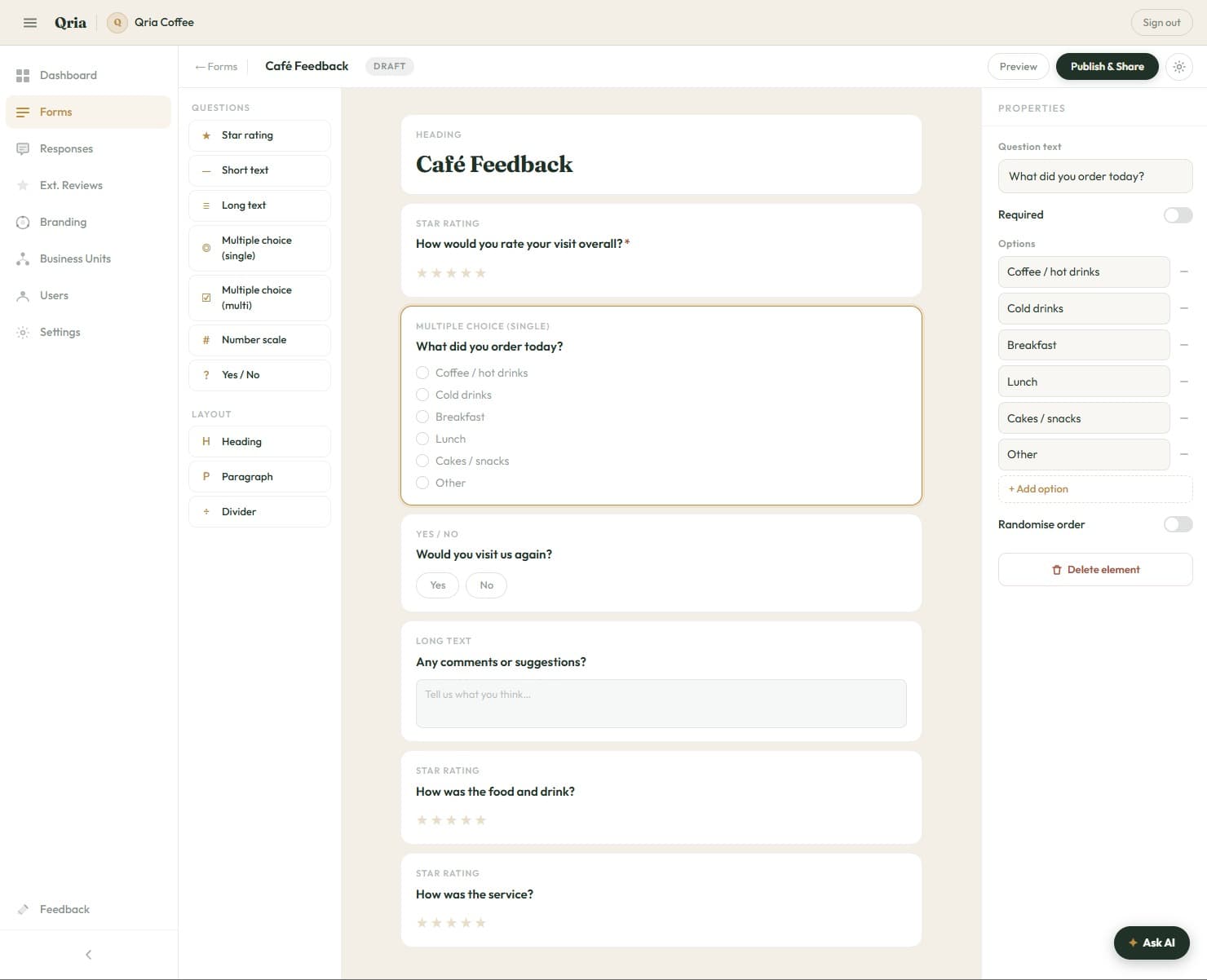 Qria screenshot 1