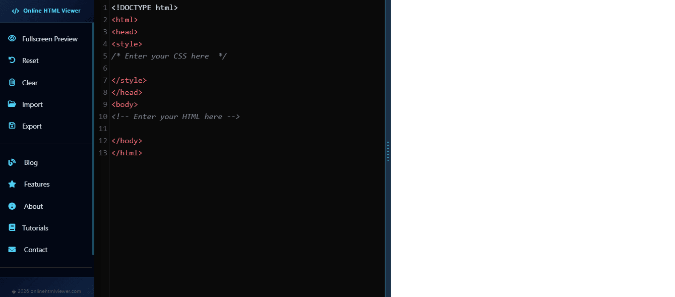 Online HTML Viewer screenshot 1
