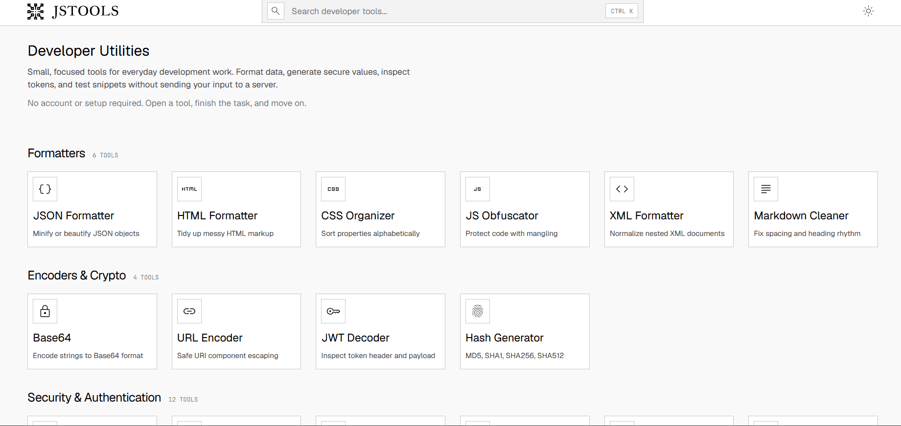 JavaScript Tools screenshot 1