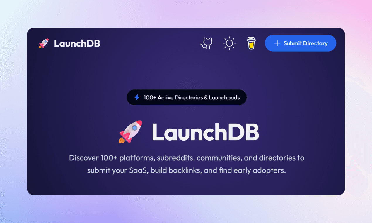 LaunchDB - 100+ Active Directories & Launchpads to Launch Your SaaS screenshot 1