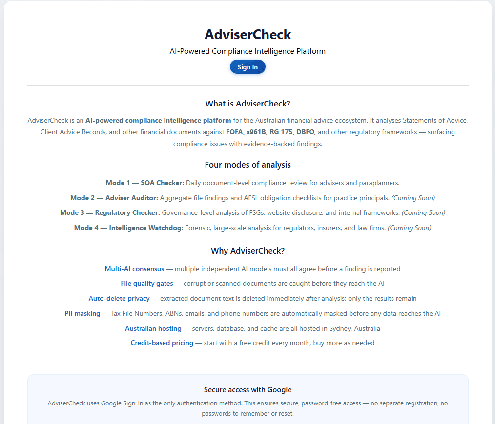 AdviserCheck screenshot 1