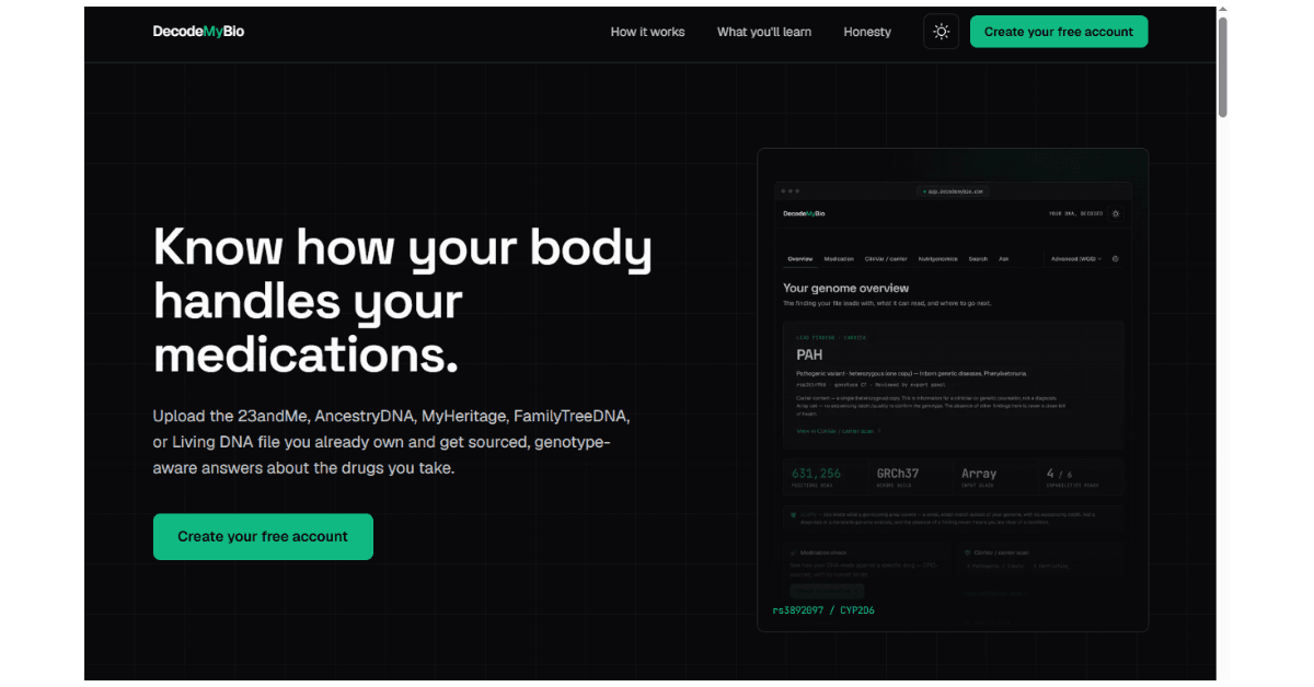 DecodeMyBio screenshot 1